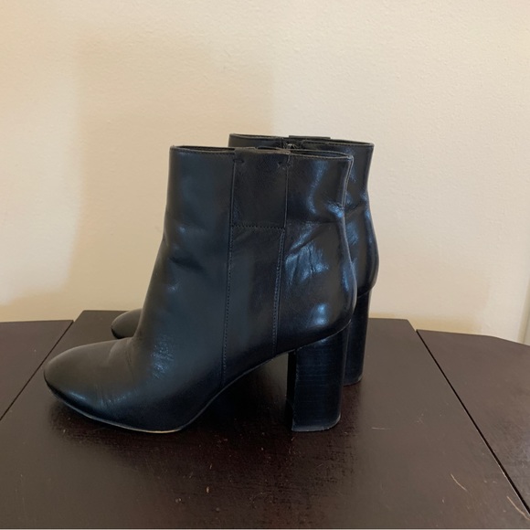 Nine West black leather why not booties size 8 with original box - Picture 3 of 9